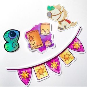 Set of 4 Tangled Disney Inspired Vinyl Stickers
